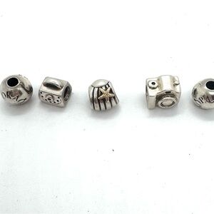 Pandora Silver Charms and logo spacers